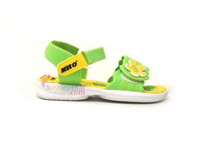 Sandal Thái Lan cho Bé Gái KITO C8093 (Xanh - vàng)