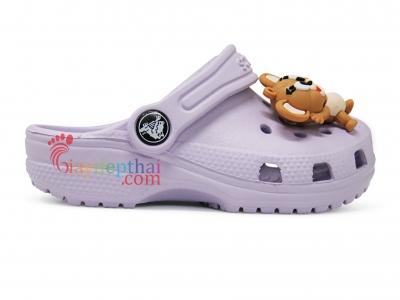 Giày sục bé gái Crocs Classic Clog (Tím)