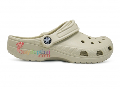 Giày sục unisex nam nữ Crocs Classic 10001 (Kem)