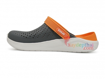 Giày sục nam nữ Crocs Literide (Cam xám)