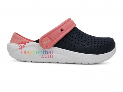 Giày sục bé trai bé gái Crocs Literide Clog Kids (Hồng Đen)