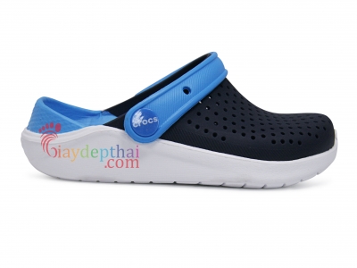 Giày sục bé trai bé gái Crocs Literide Clog Kids (Xanh Navy)