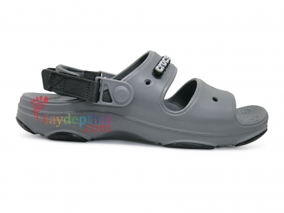 Giày sandal nam Crocs Classic All-Terrain hai quai ngang (Xám)