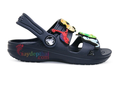 Sandal bé trai bé gái Crocs hai quai (Navy)