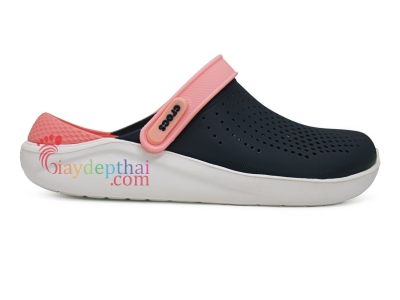 Giày sục nữ Crocs Literide Clog (Hồng Đen)