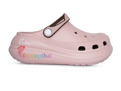 Giày sục nữ Adda 5PF01 đế cao 6cm (Hồng)