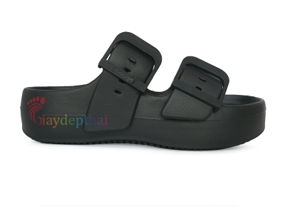 Dép  nữ Thái Lan quai ngang Moniga MNG Toast (Đen)