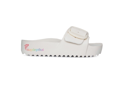 Dép Nữ Thái Lan Quai Ngang Moniga 8 High (Trắng), cao 3.5p