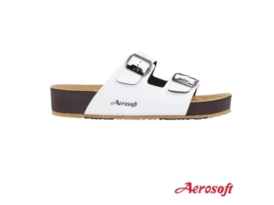 Dép nam nữ Thái Lan hai quai ngang Aerosoft SU6245 (Trắng)