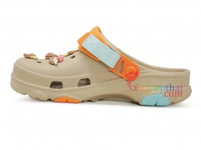 Giày sục nam nữ Crocs Clog (Kem Cam Xanh)