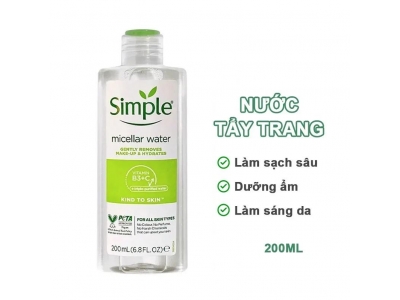 Nước Tẩy Trang Lành Tính Simple Kind To Skin Micellar Cleansing Water