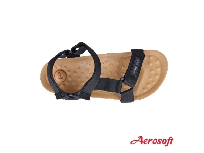 Giày Sandal Nam Nữ Thái Lan Aerosoft SU6248 (Đen)