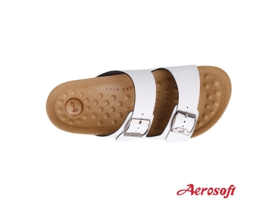Dép nam nữ Thái Lan hai quai ngang Aerosoft SU6245 (Trắng)