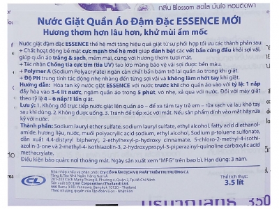Nước giặt Essence can 3.5 lít hương blossom