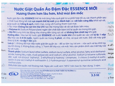 Nước giặt Essence can 3.5 lít khử mùi ẩm mốc hương impression 