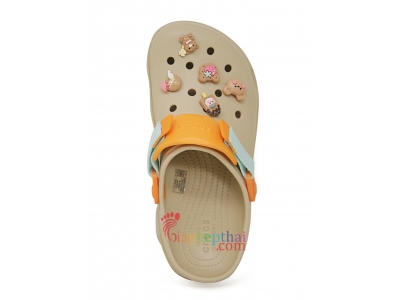 Giày sục nam nữ Crocs Clog (Kem Cam Xanh)