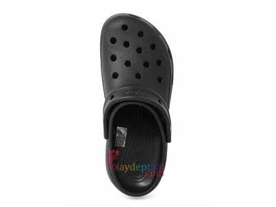 Giày sục nữ Crocs đế cao 5 cm (Đen)