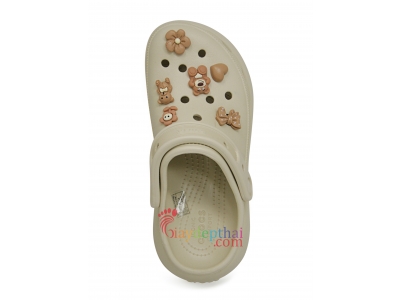 Giày sục nữ Crocs đế cao 7cm (Kem)