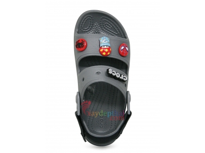 Sandal bé trai bé gái Crocs Classic All-Terrain hai quai (Xám)