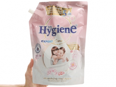 Nước xả vải Hygiene Expert Care túi 1.3L Blooming Touch (Hồng)