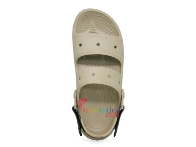 Giày sandal nam nữ IP001 hai quai ngang (Kem)