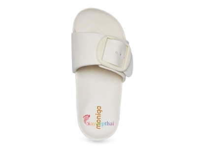 Dép Nữ Thái Lan Quai Ngang Moniga 8 High (Trắng), cao 3.5p