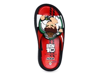 Dép Thái Lan quai ngang bé trai Ben 10 ADDA 91A48 (Đỏ)