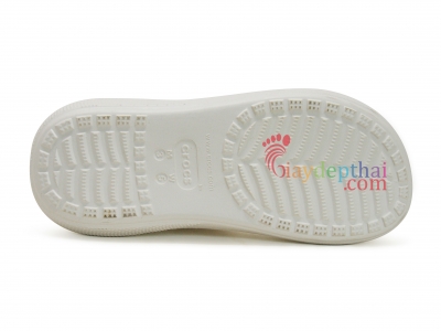 Dép nữ hai quai ngang Crocs (Trắng) - 7 phân