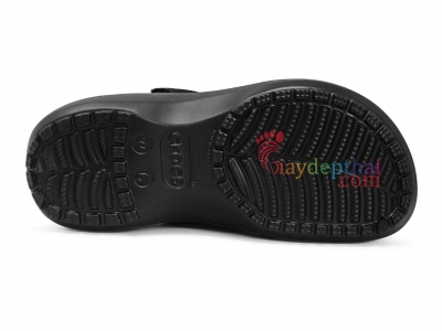 Giày sục nữ Crocs đế cao 5 cm (Đen)